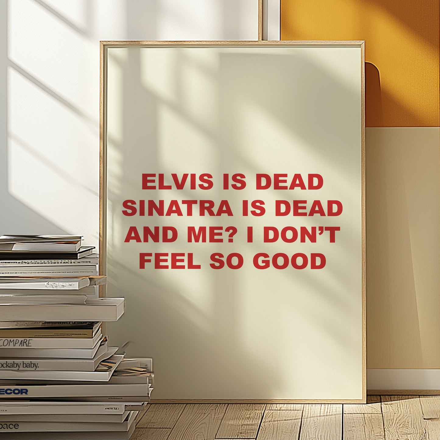 Elvis Is Dead | Red | Digital Print