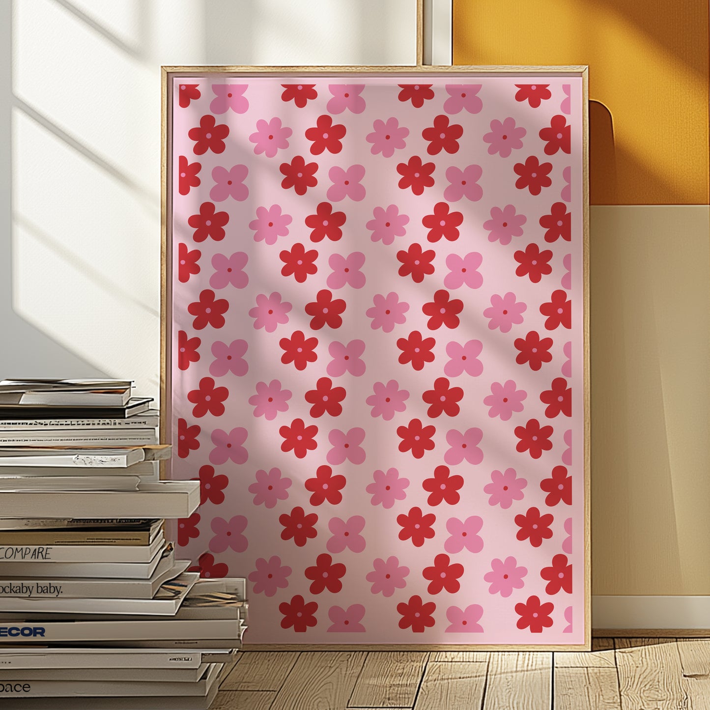 Flowers | Red Pink | Illustration Design | Digital Print