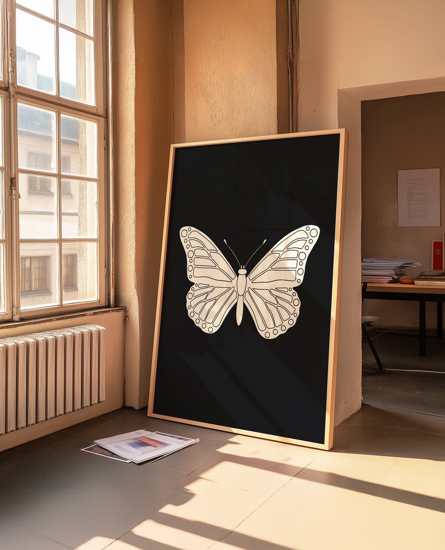 Butterfly Illustration | Black | Digital Print