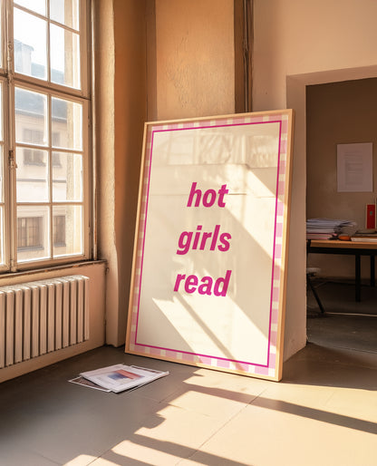 Hot Girls Read | Hot Pink | Digital Print