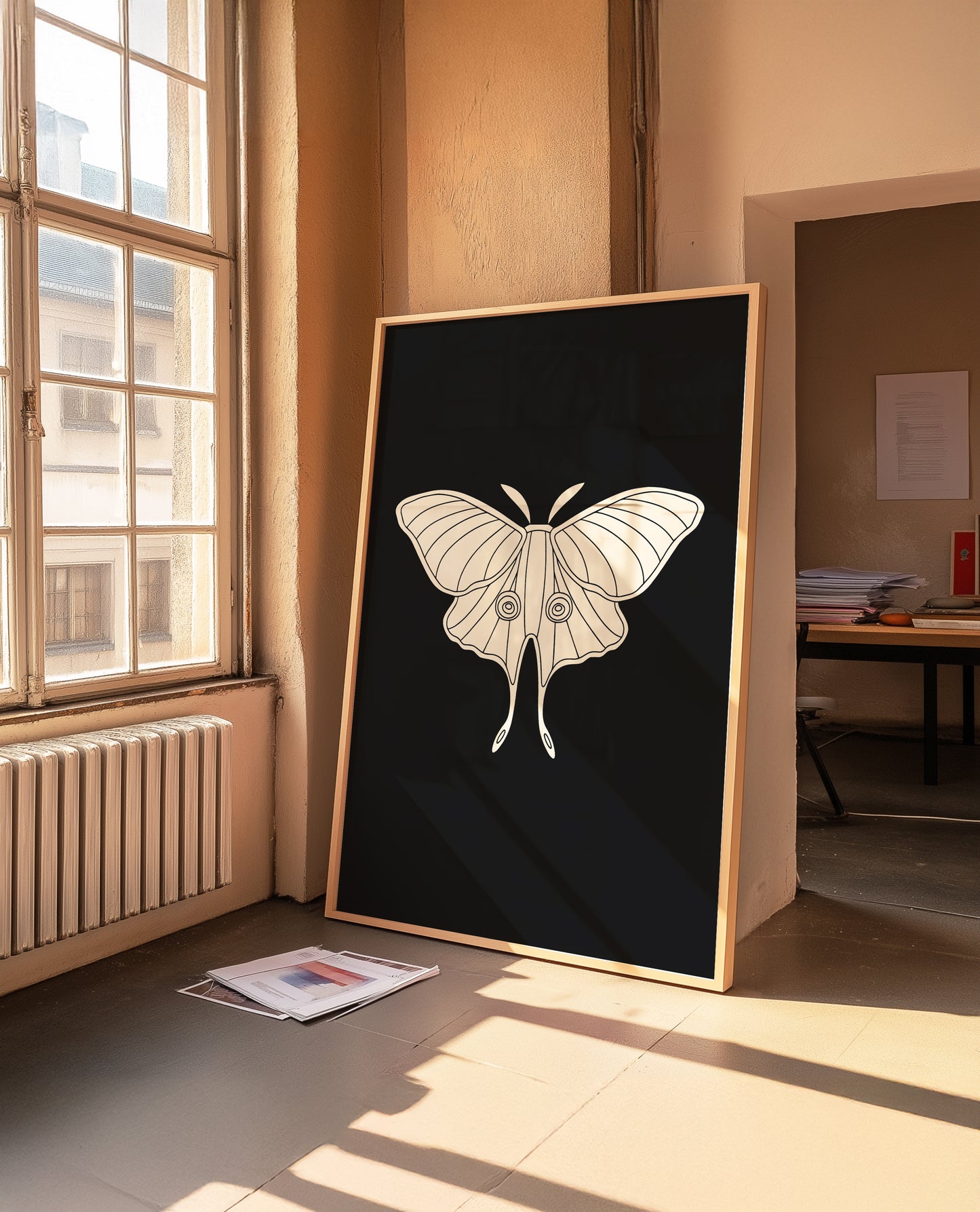 Butterfly Illustration | Black | Digital Print