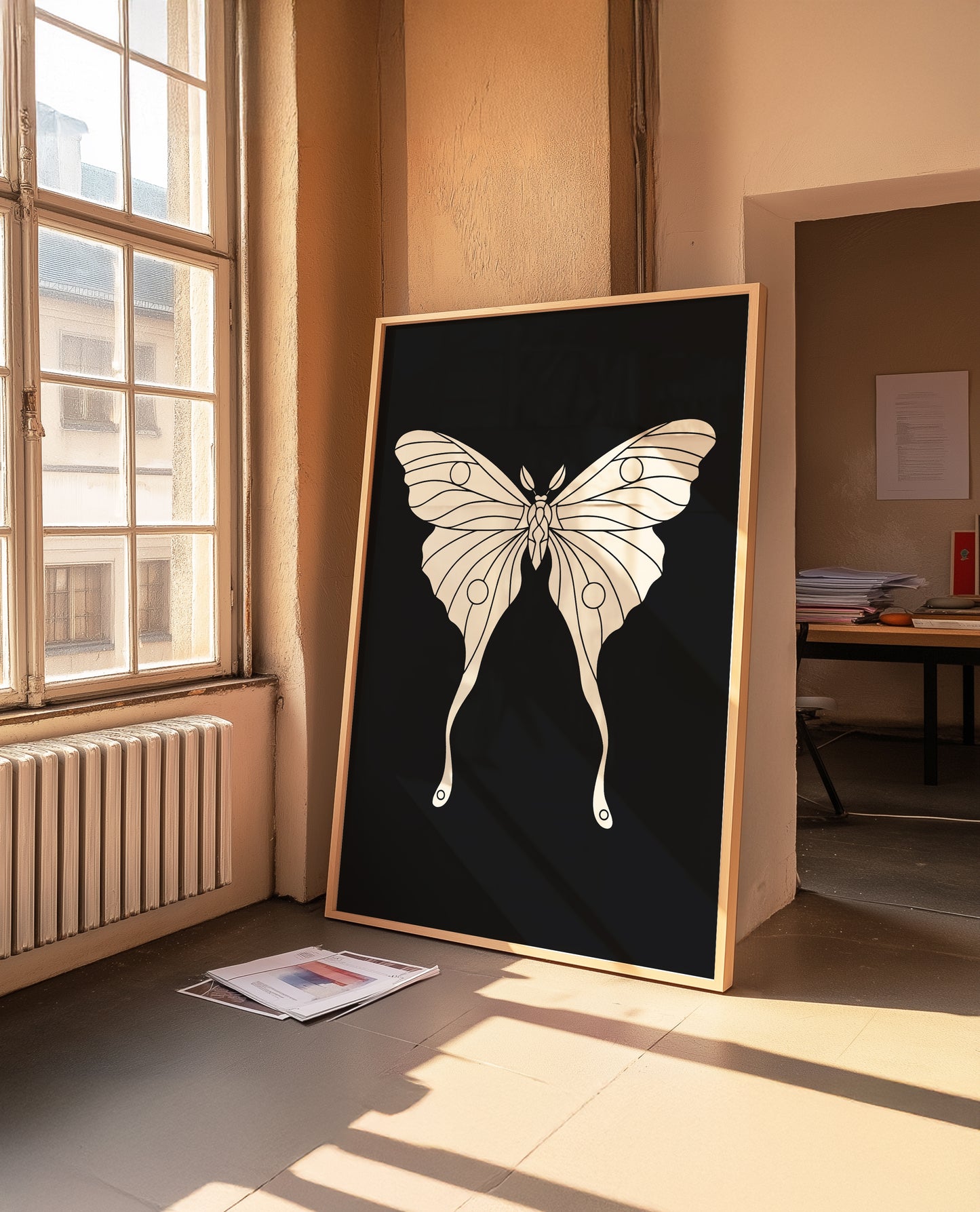 Butterfly Illustration | Black | Digital Print