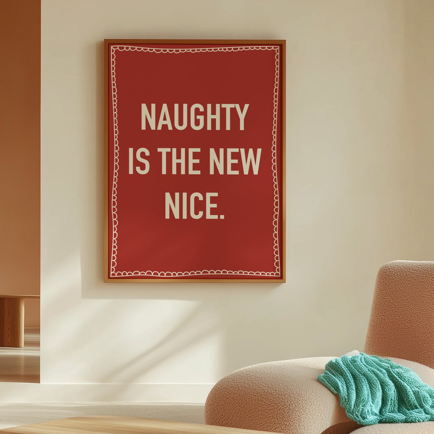 Naughty Is The New Nice | Red | Digital Print