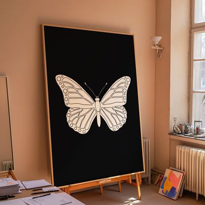 Butterfly Illustration | Black | Digital Print