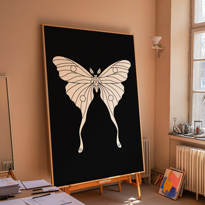 Butterfly Illustration | Black | Digital Print