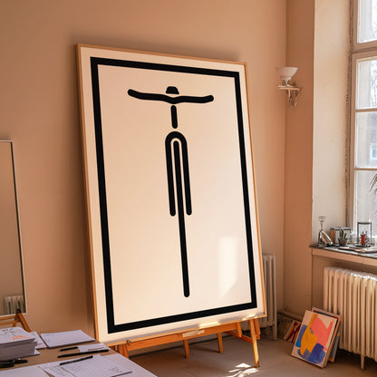 Bicycle Illustration | Black | Digital Print