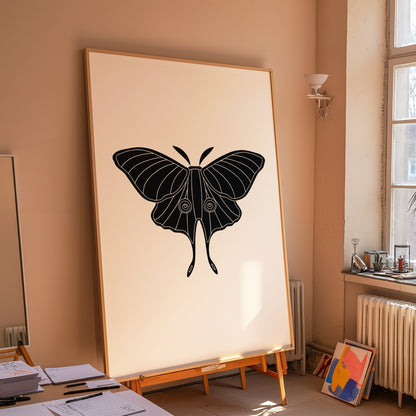 Butterfly | Black Cream | Digital Print