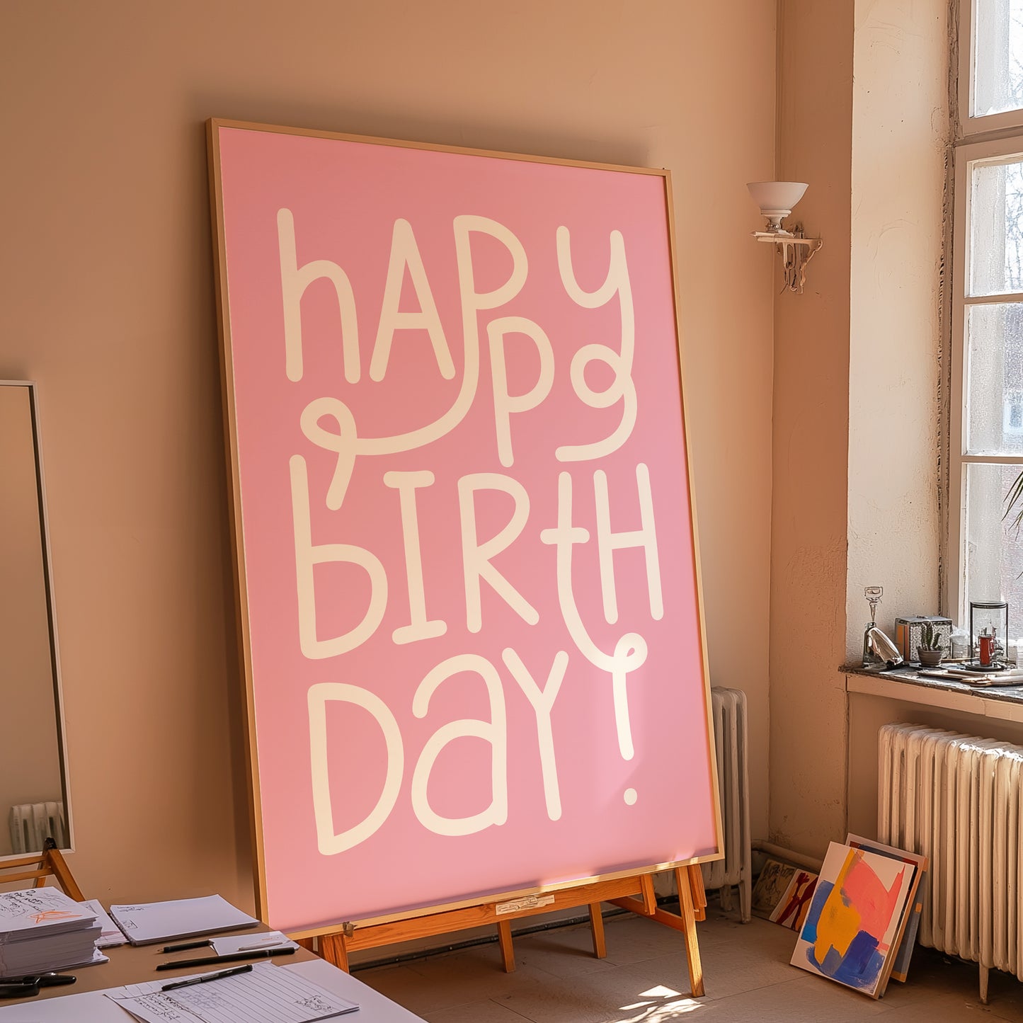 Happy Birthday Pink | Digital Print