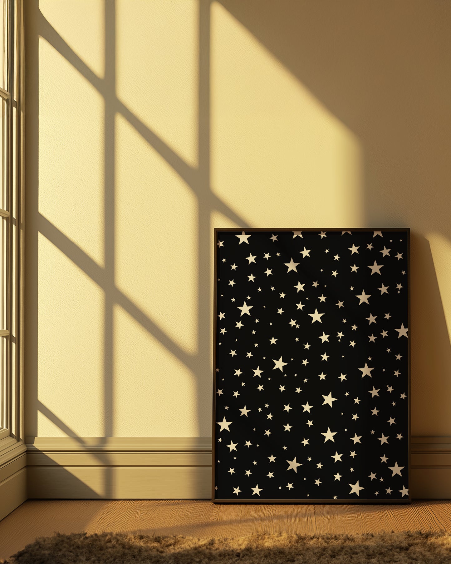 Small Stars | Black | Digital Print