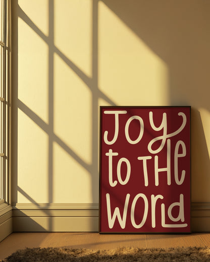 Joy To The World Red | Digital Print