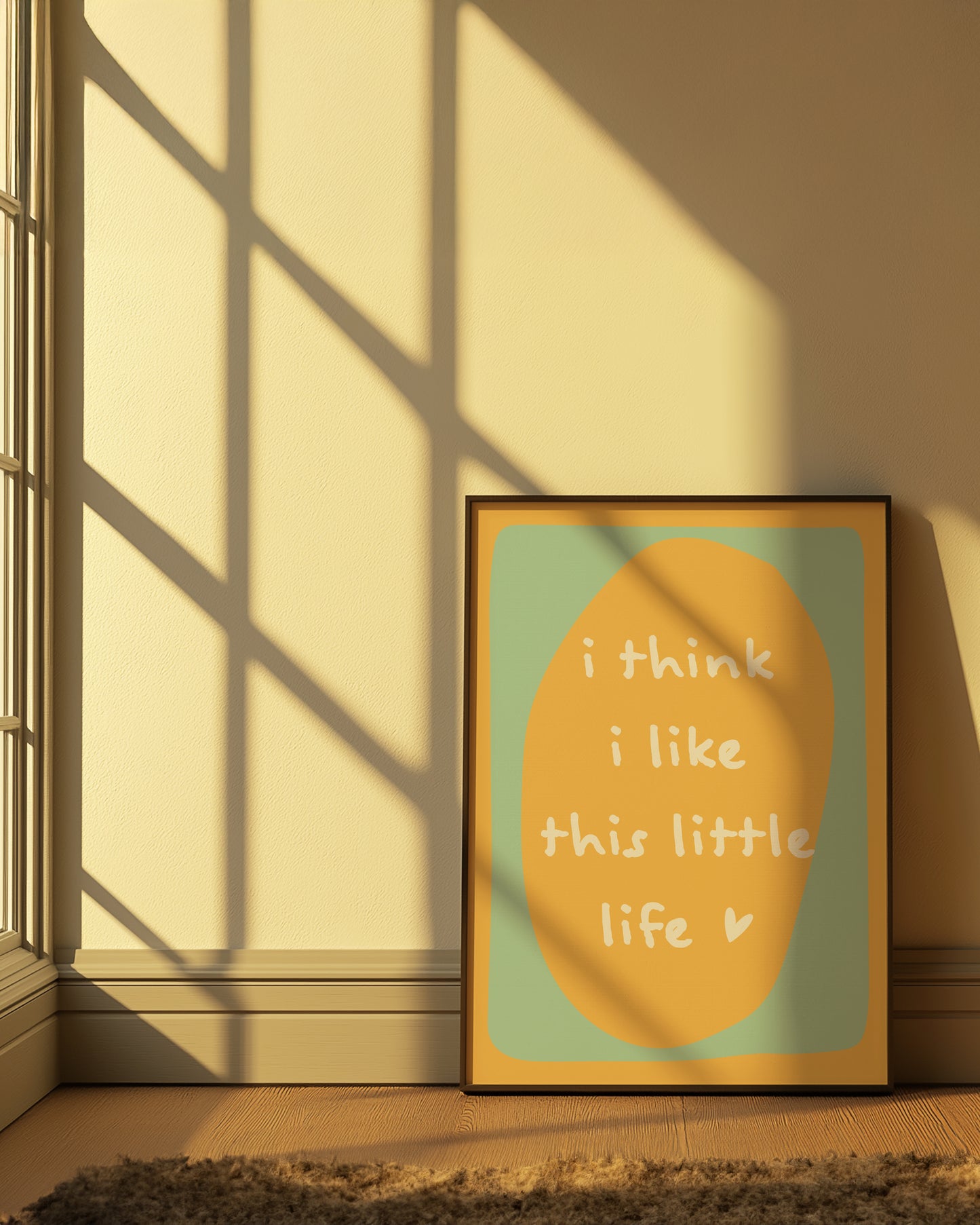 I Think I Like This Little Life Yellow Blue | Digital Print