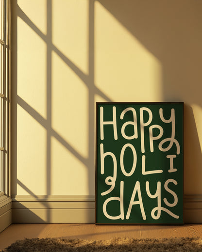 Happy Holidays Green | Digital Print