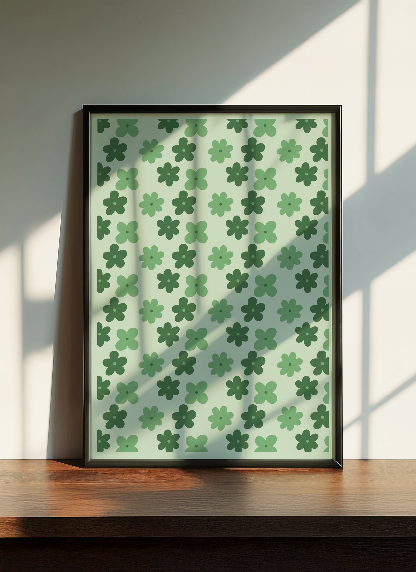 Flowers | Green Edge | Illustration Design | Digital Print