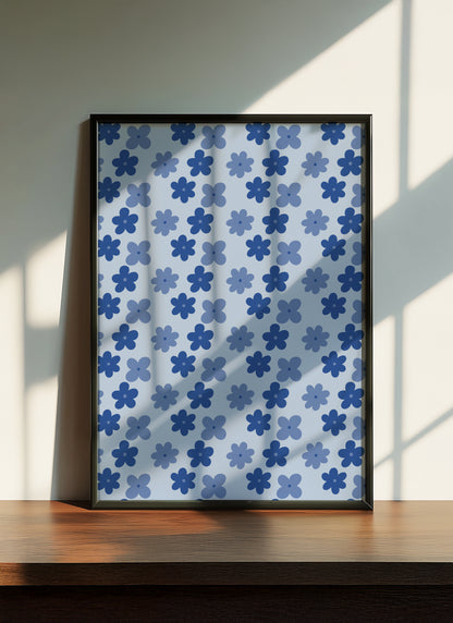 Flowers | Blue | Illustration Design | Digital Print