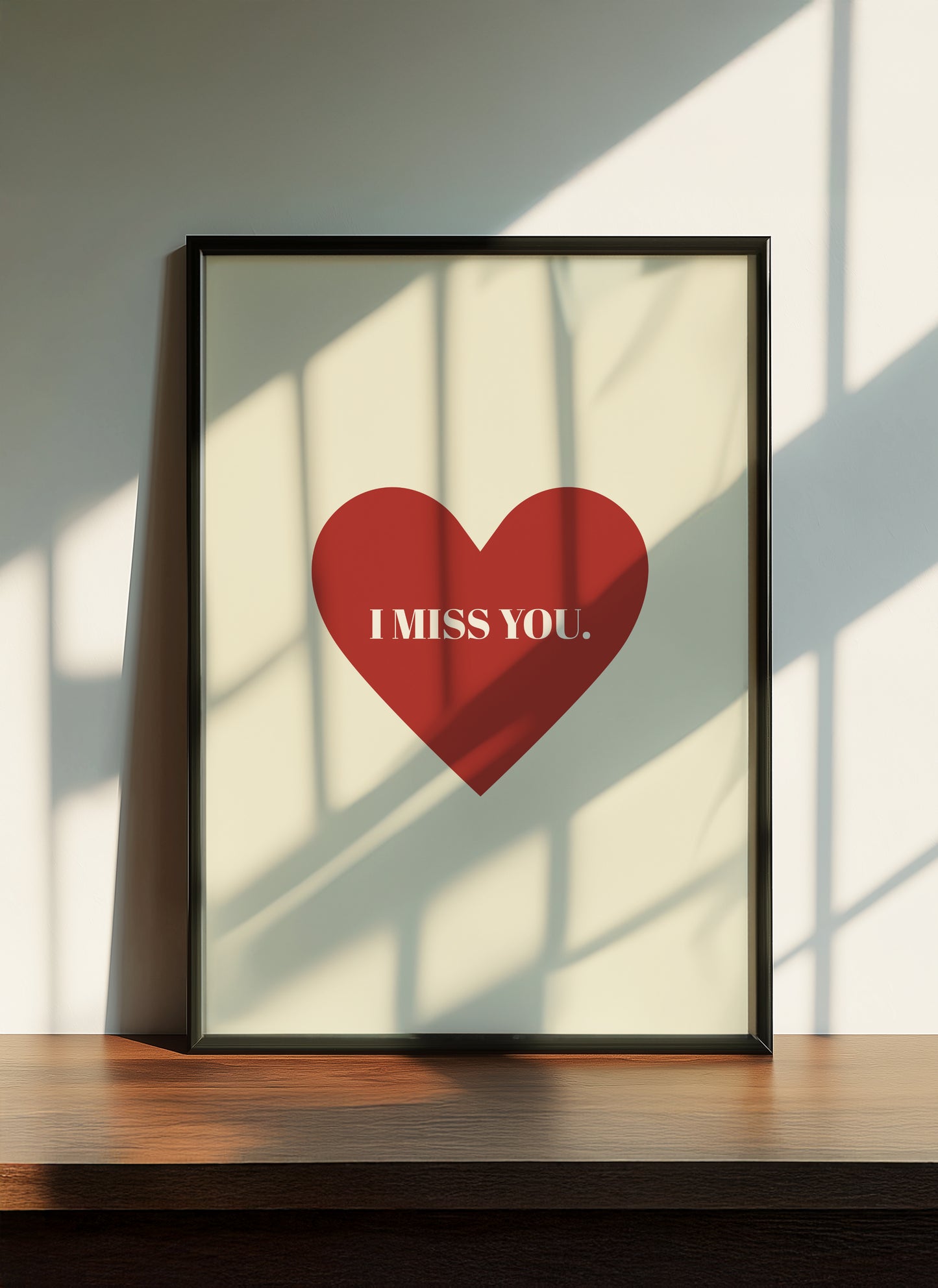 I Miss You Heart | Red | Illustration Design | Digital Print