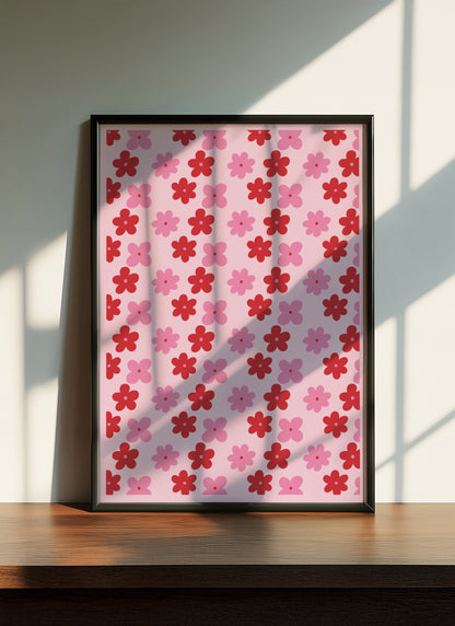 Flowers | Red Pink | Illustration Design | Digital Print