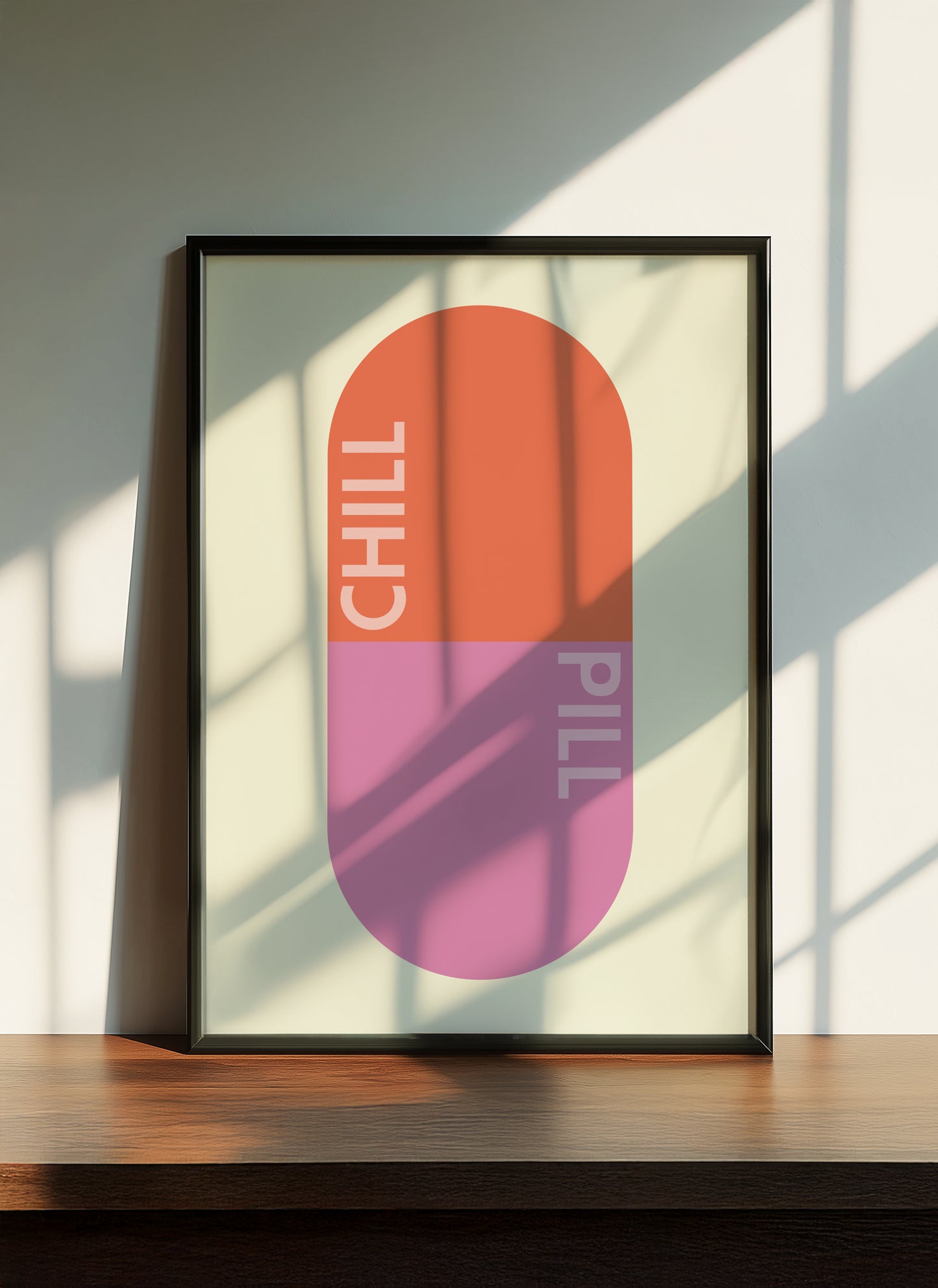 Chill Pill | Pink Orange | Illustration Design | Digital Print