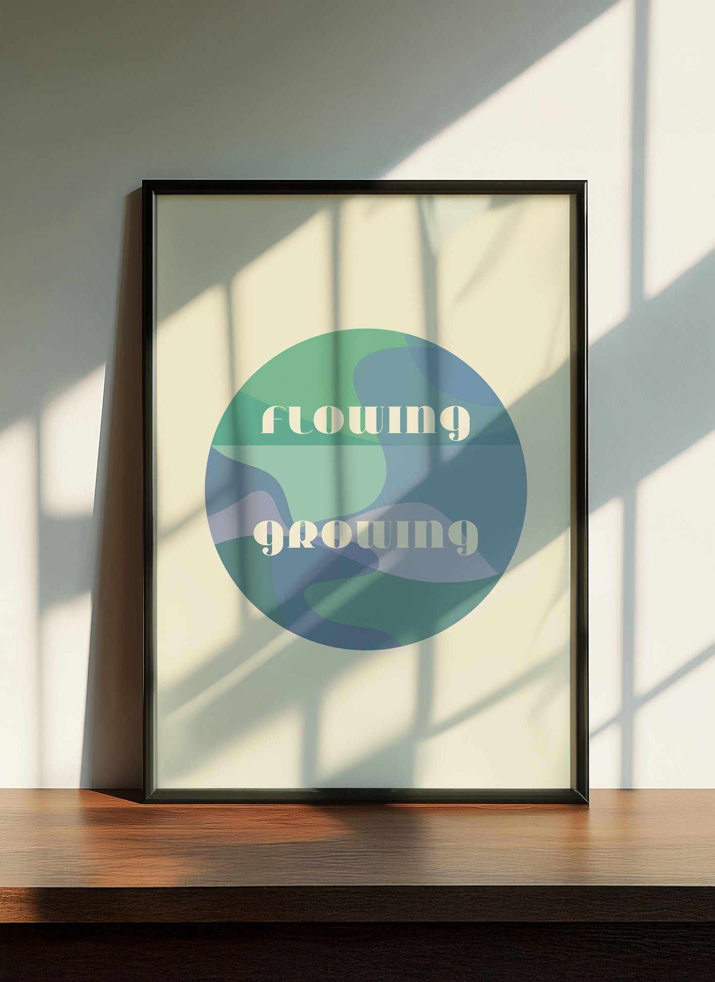 Flowing Growing | Blue Green | Illustration Design | Digital Print