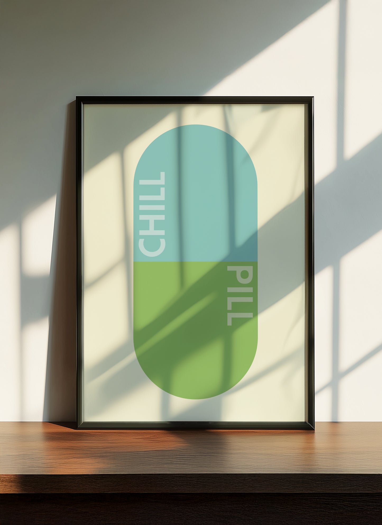 Chill Pill | Blue Green | Illustration Design | Digital Print