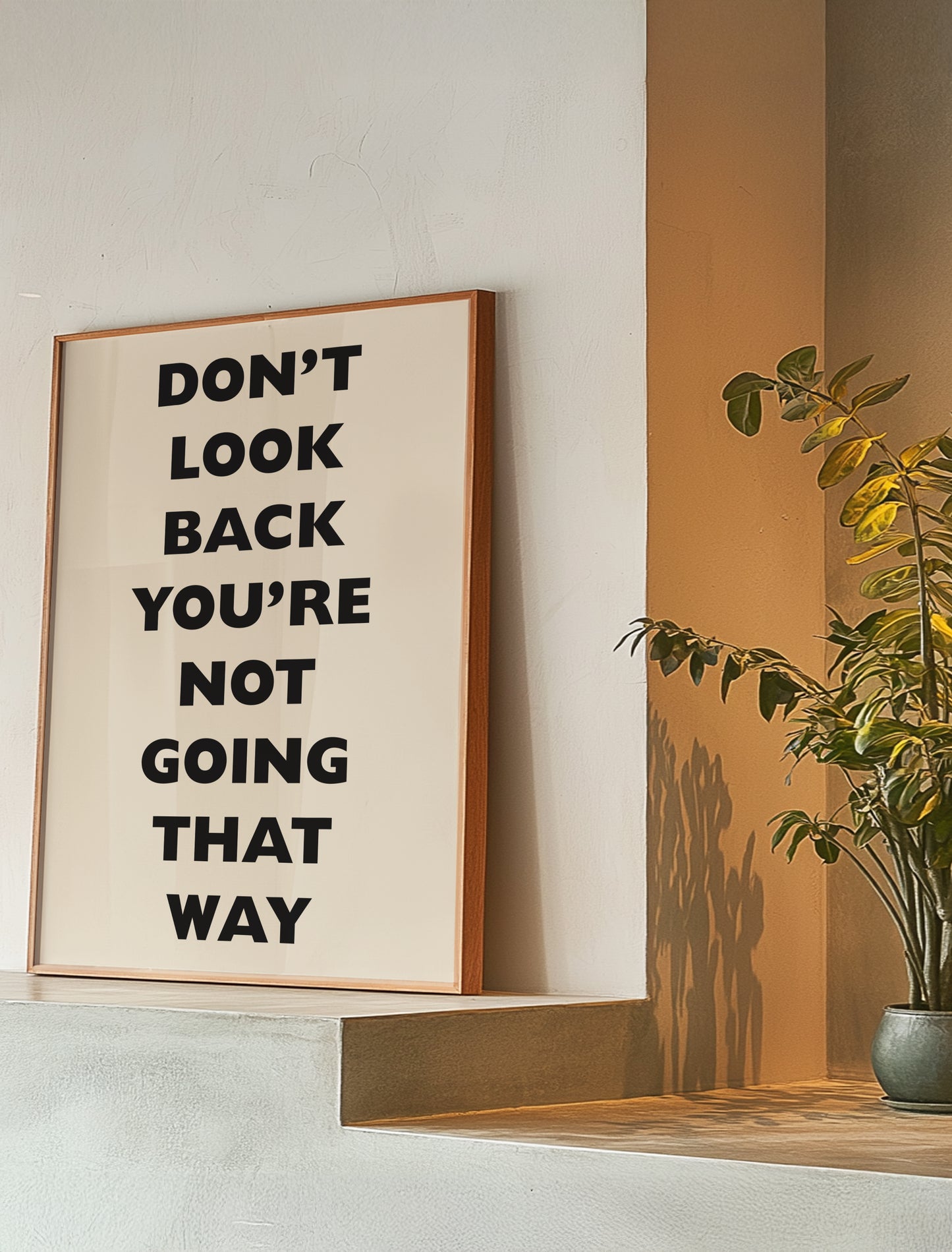 Don't Look Back | Black | Digital Print