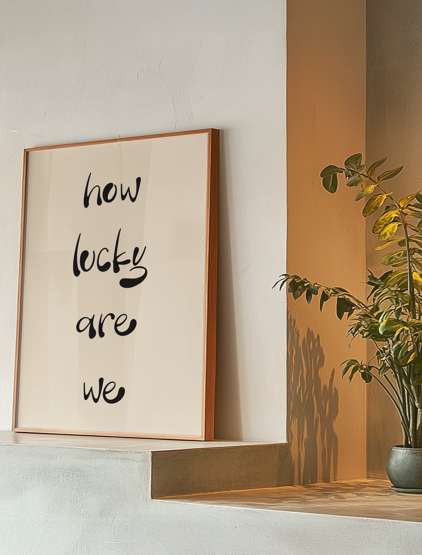 How Lucky Are We | Black | Digital Print