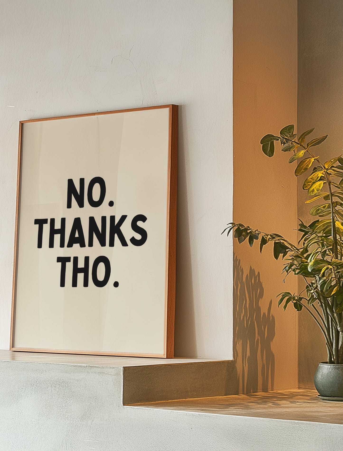 No Thanks Tho | Black | Digital Print