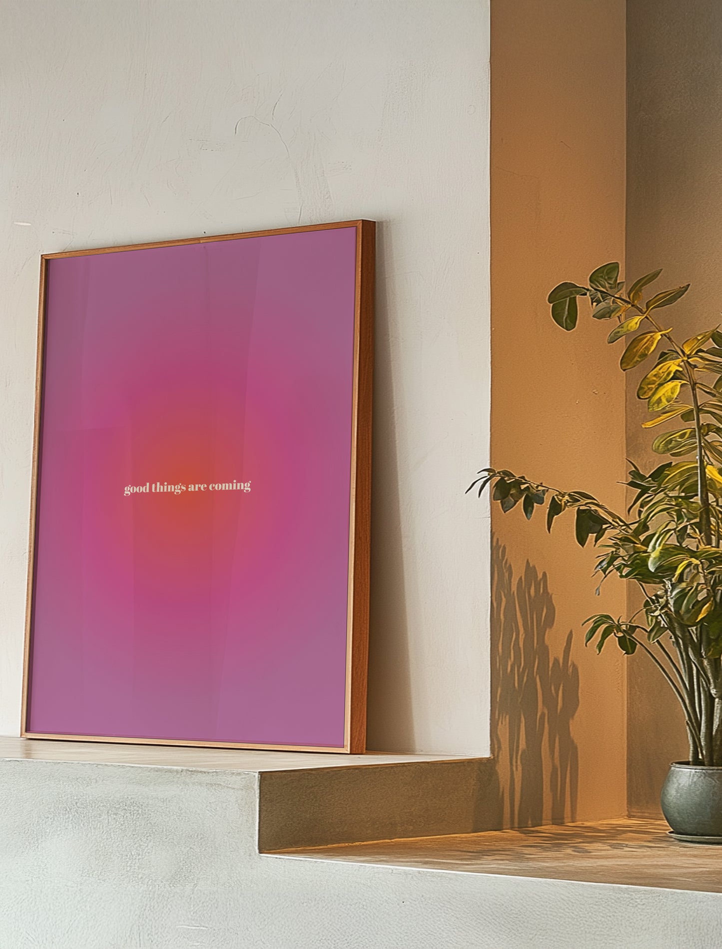 Good Things Are Coming Gradient Pink | Digital Print