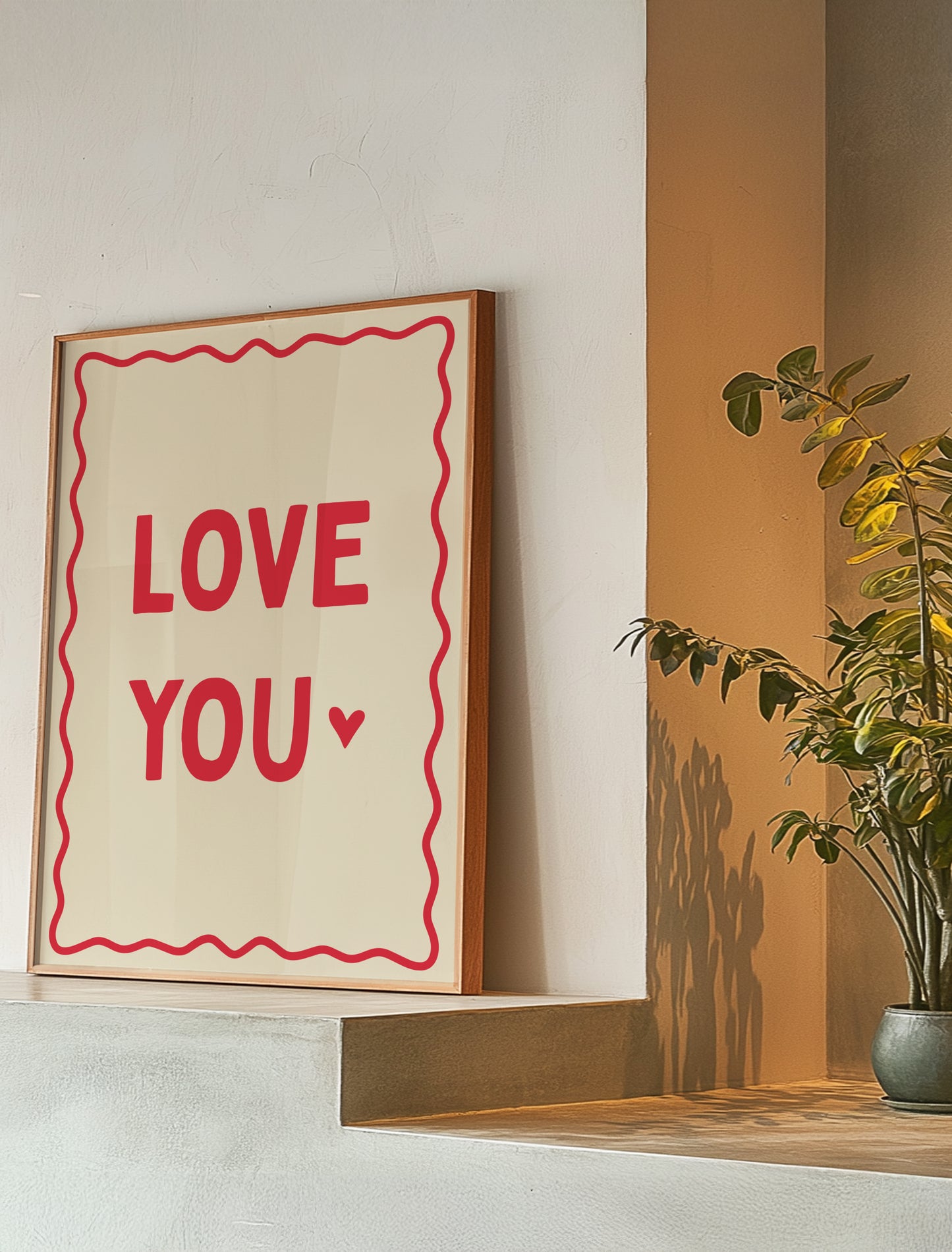 Love You | Red | Digital Print